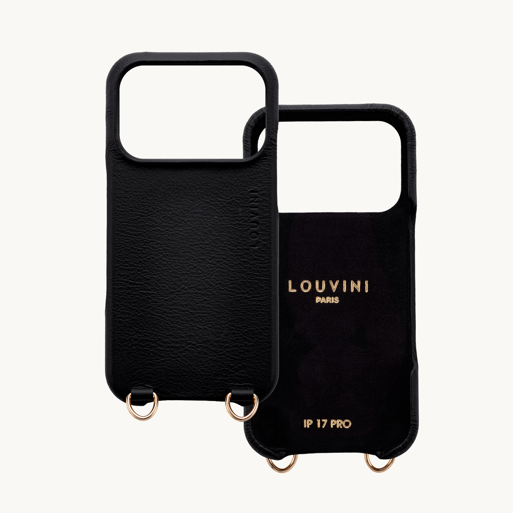 Leather iPhone Case with Loops and MagSafe MAX - Black