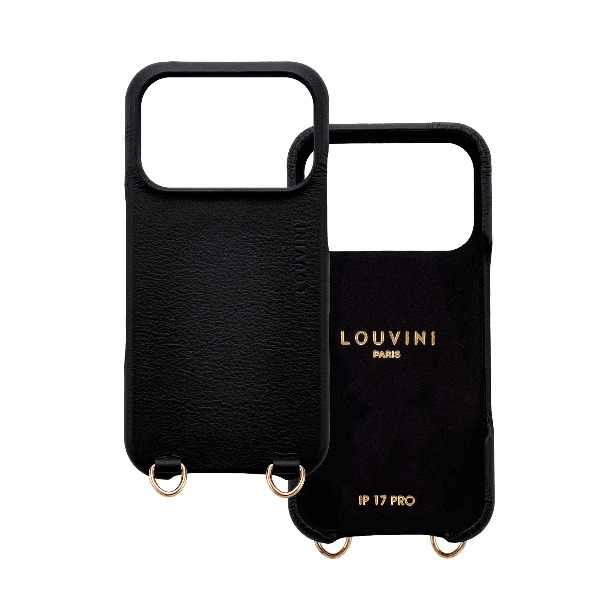 Leather iPhone Case with Loops and MagSafe MAX - Black