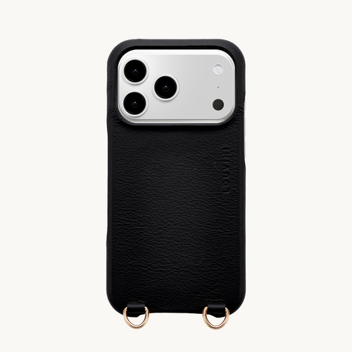 Leather iPhone Case with Loops and MagSafe MAX - Black