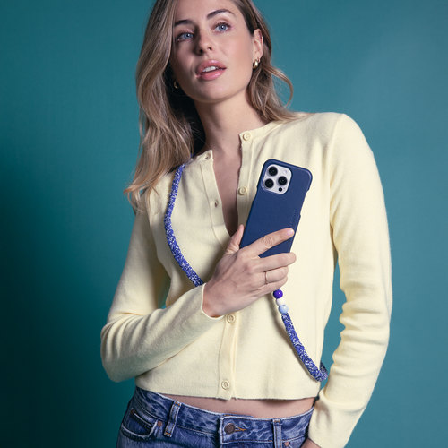 iPhone MagSafe Leather Case with Rings MAX - Navy