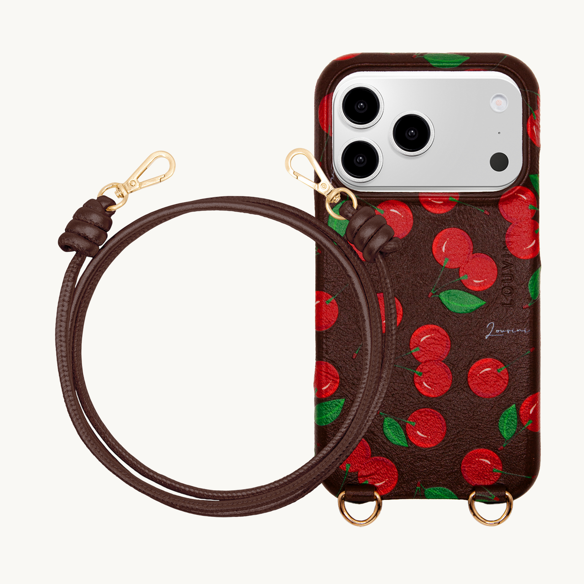 MAX Cherries MagSafe iPhone Case & Cord KATE Brown