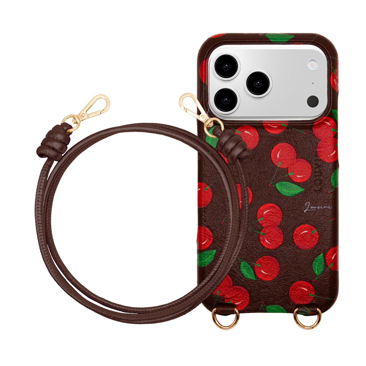 MAX Cherries MagSafe iPhone Case & Cord KATE Brown