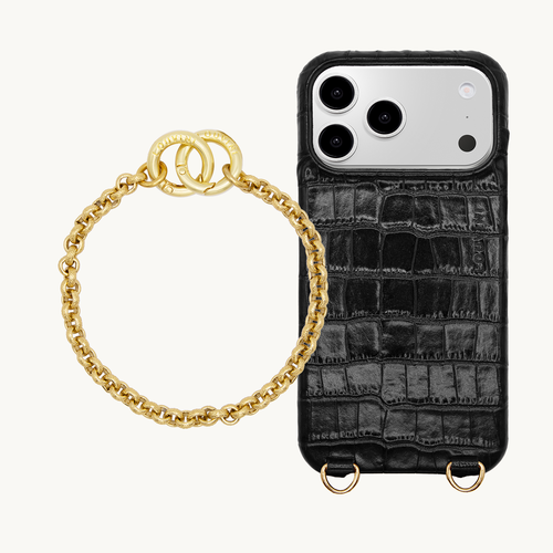 MAX Black Crocodile MagSafe iPhone Case & Bracelet PETIT SAVANA