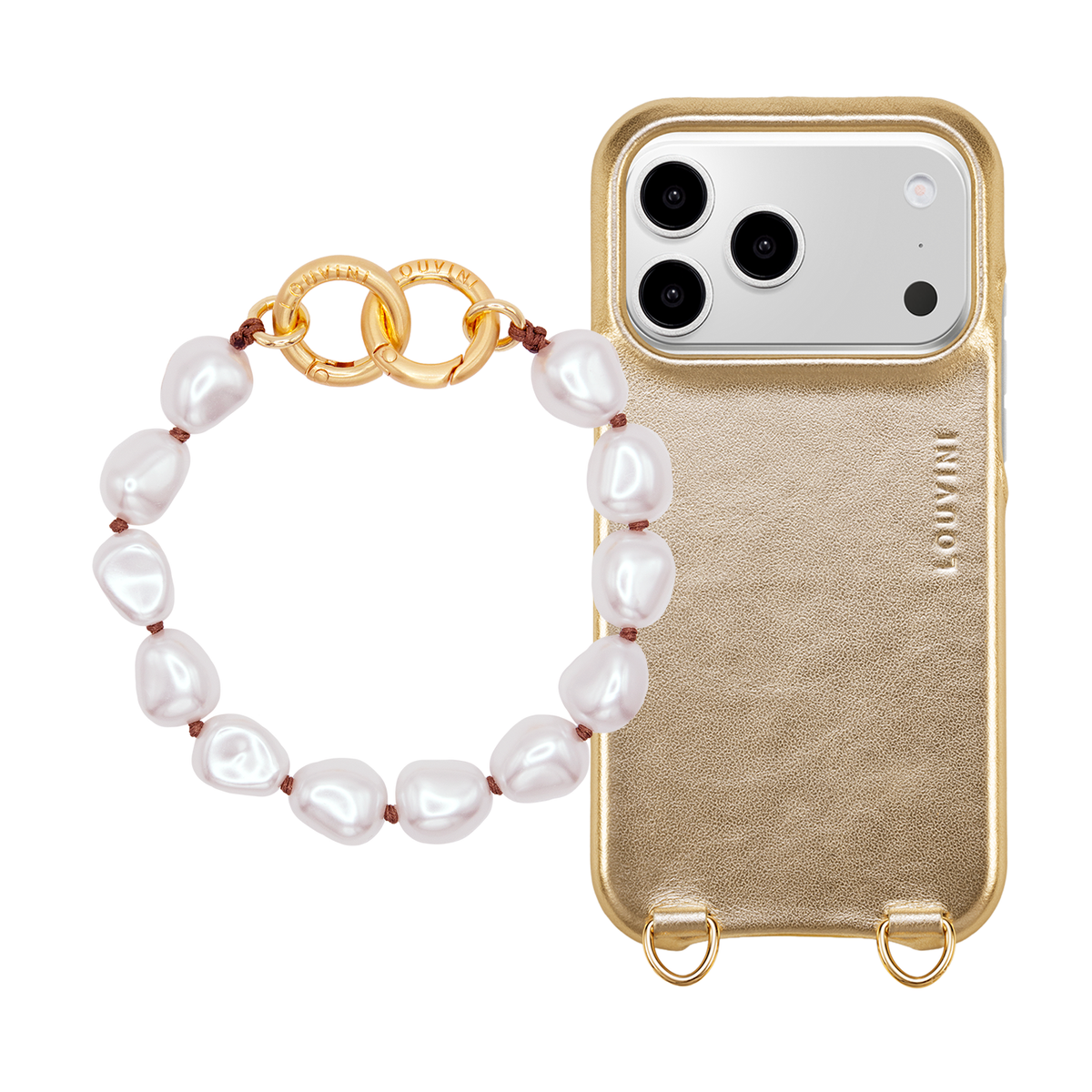 MAX Metallic Gold MagSafe iPhone Case & Bracelet PETIT MINDY NAKED