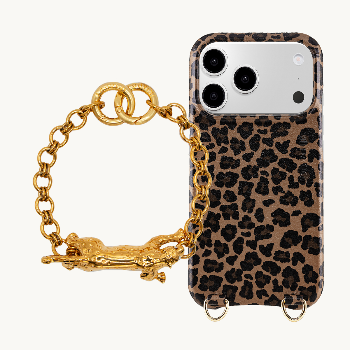 MAX Leopard MagSafe iPhone Case & Bracelet PETIT DALIA Gold Leopard
