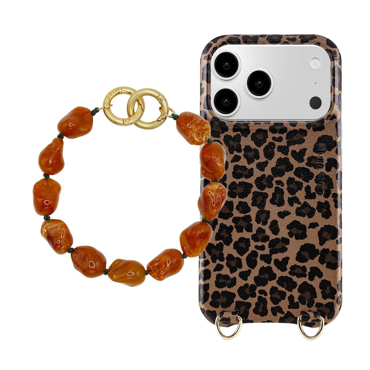 MAX Leopard MagSafe iPhone Case & Bracelet PETIT ROMY Caramel