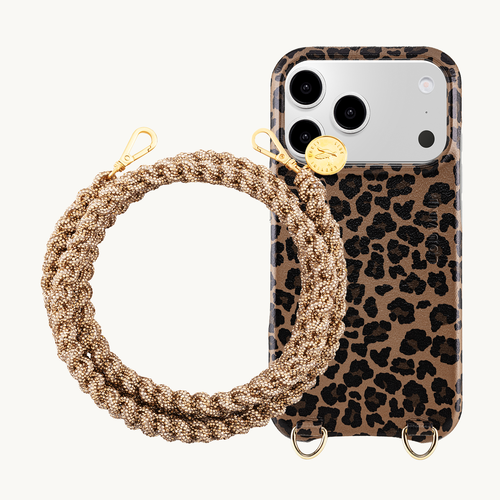 MAX MagSafe Leopard iPhone Case & SCARLETT Gold Cord