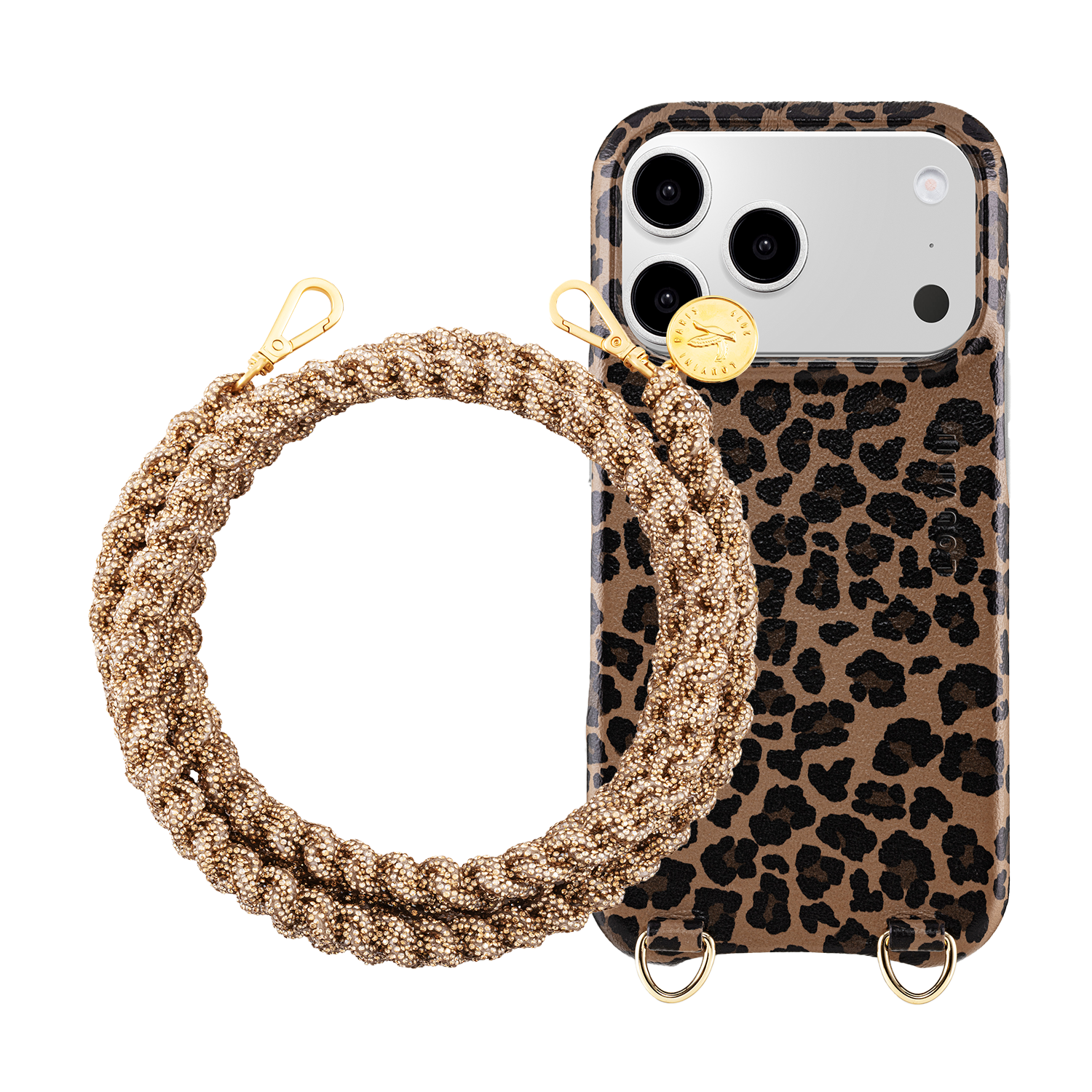 MAX MagSafe Leopard iPhone Case & SCARLETT Gold Cord