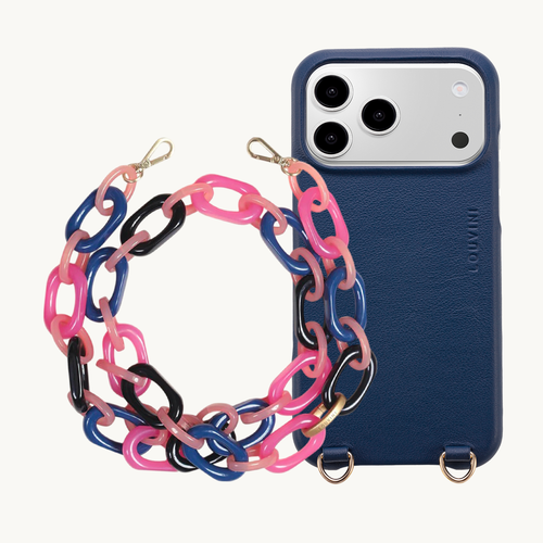 MAX Marine Case & CHIARA Marine-Pink Chain