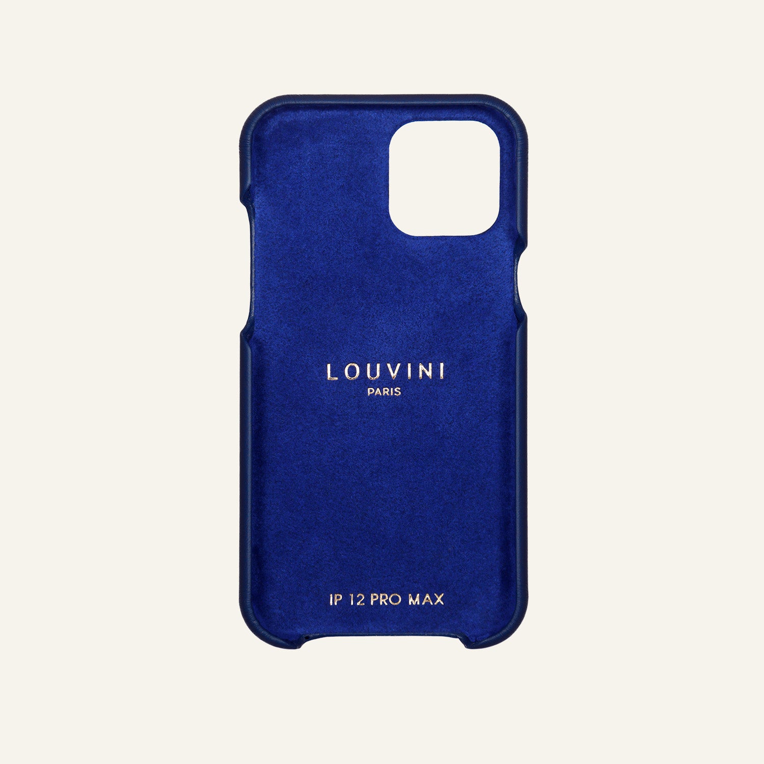 LEATHER IPHONE CASE WITH MAGSAFE MAX - NAVY (PERSONALISABLE)