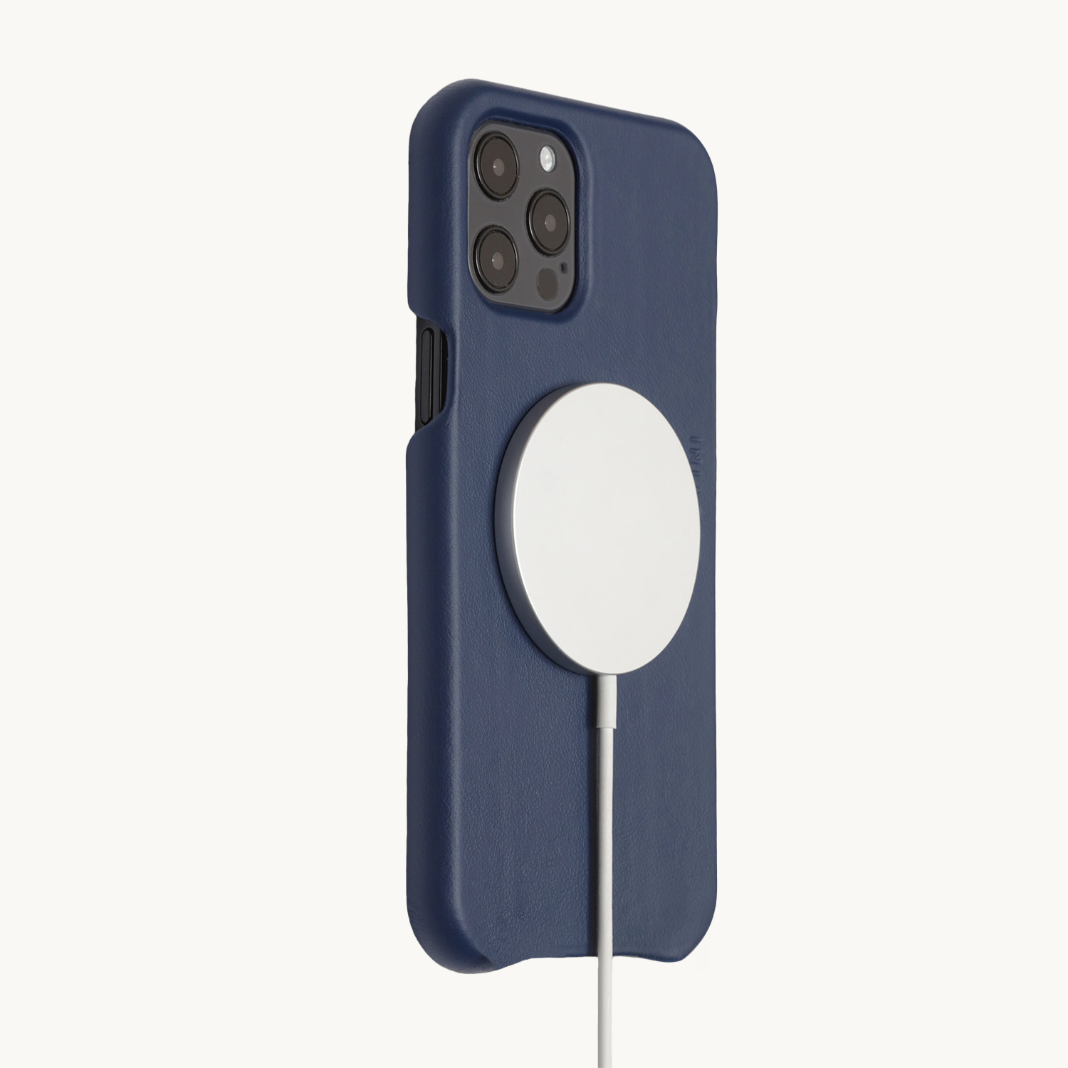 LEATHER IPHONE CASE WITH MAGSAFE MAX - NAVY