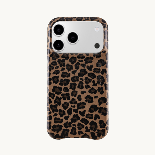 Leather iPhone case Magsafe MAX - LEOPARD 