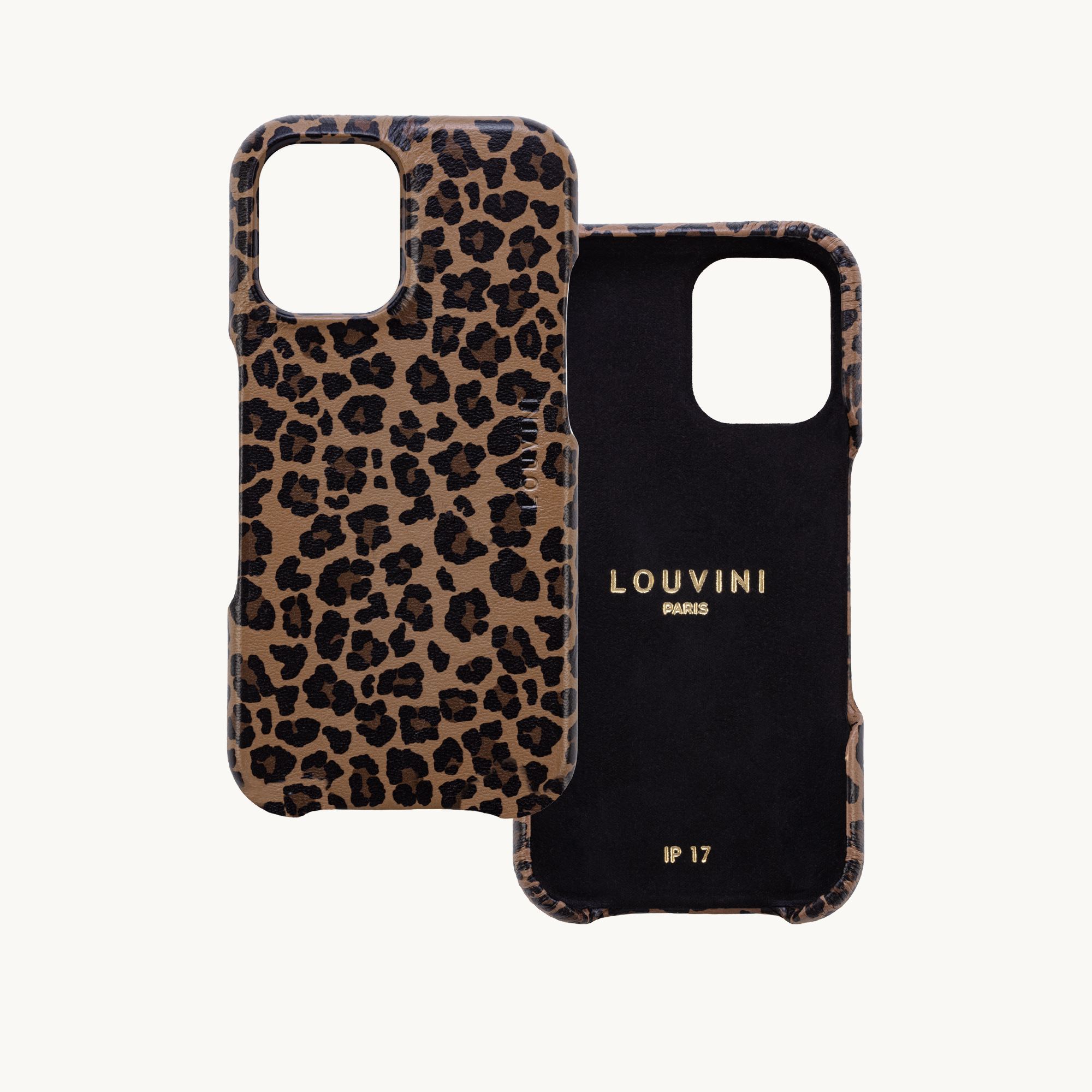 Leather iPhone case Magsafe MAX - LEOPARD 
