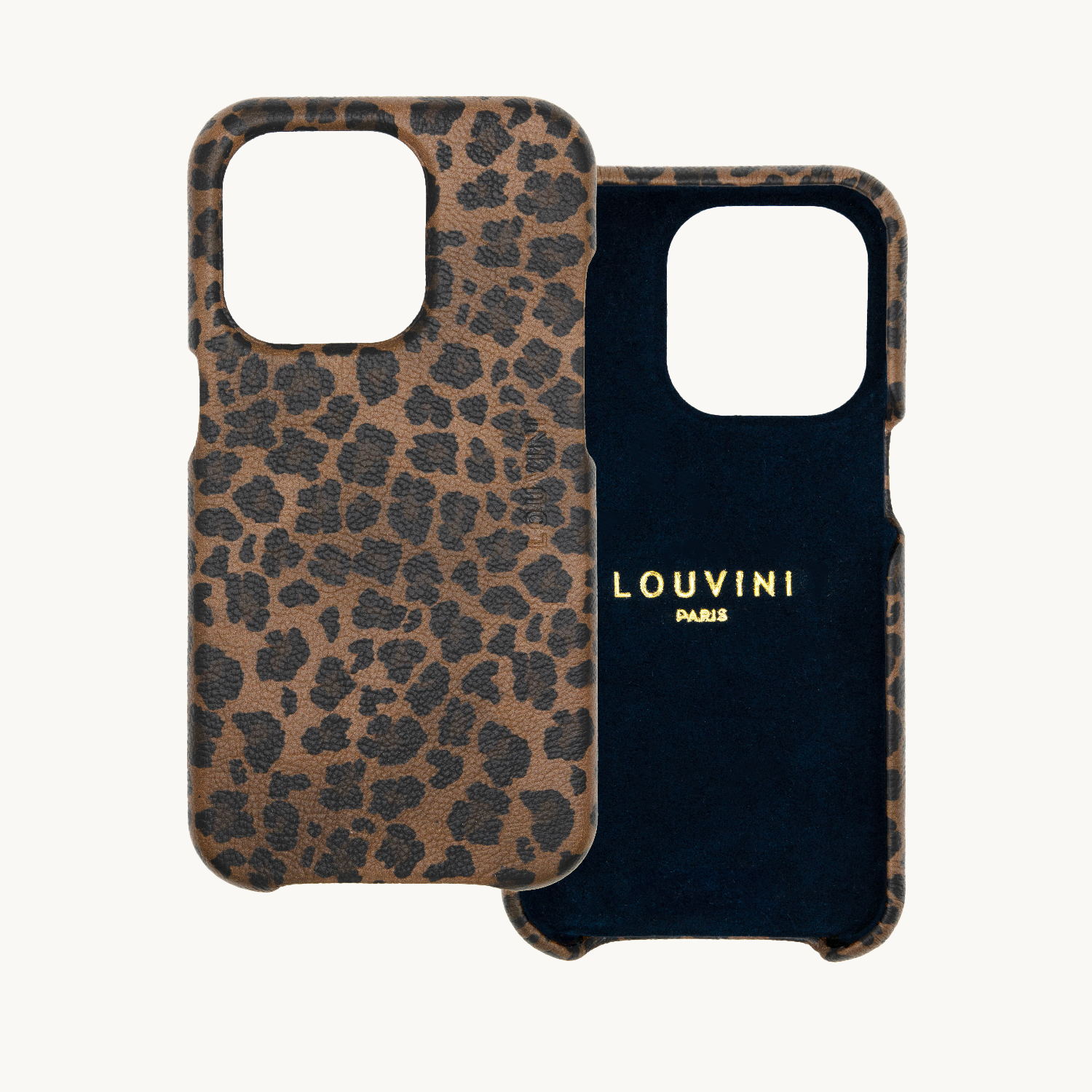 LEATHER IPHONE CASE WITH MAGSAFE MAX - LEOPARD 