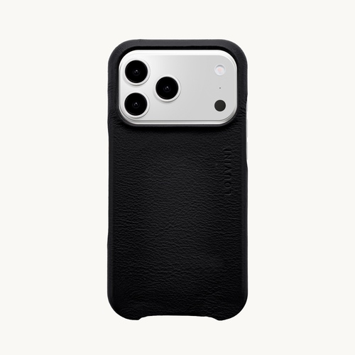 Leather iPhone Case with MagSafe MAX - BLACK 