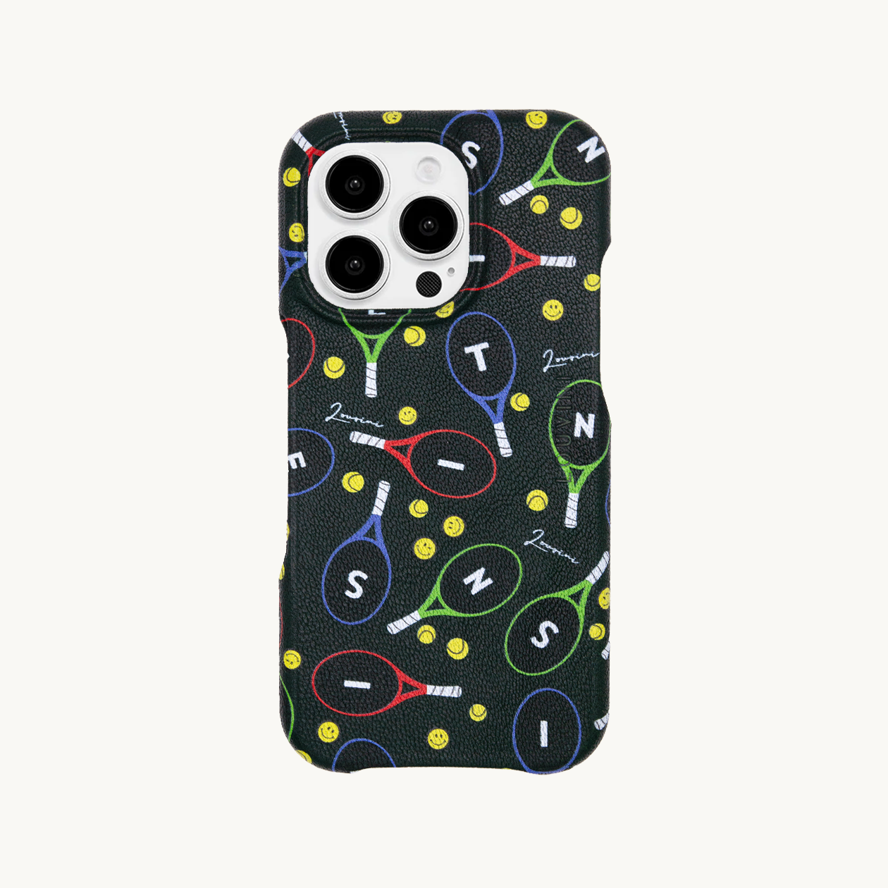  Coque de téléphone iPhone en cuir avec MagSafe, édition limitée - tennis 