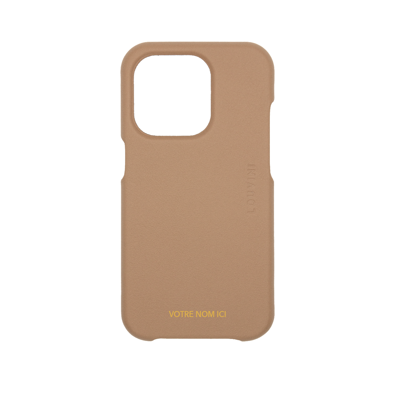 LEATHER IPHONE CASE WITH MAGSAFE MAX - CAMEL (PERSONALISABLE)