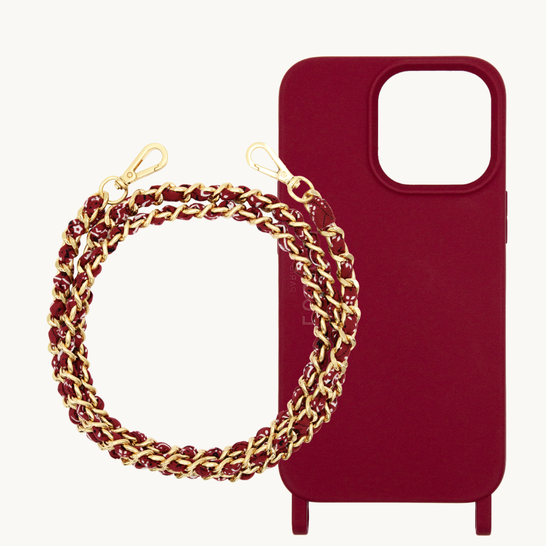 MILO iPhone Case Burgundy & BONNIE Chain Burgundy