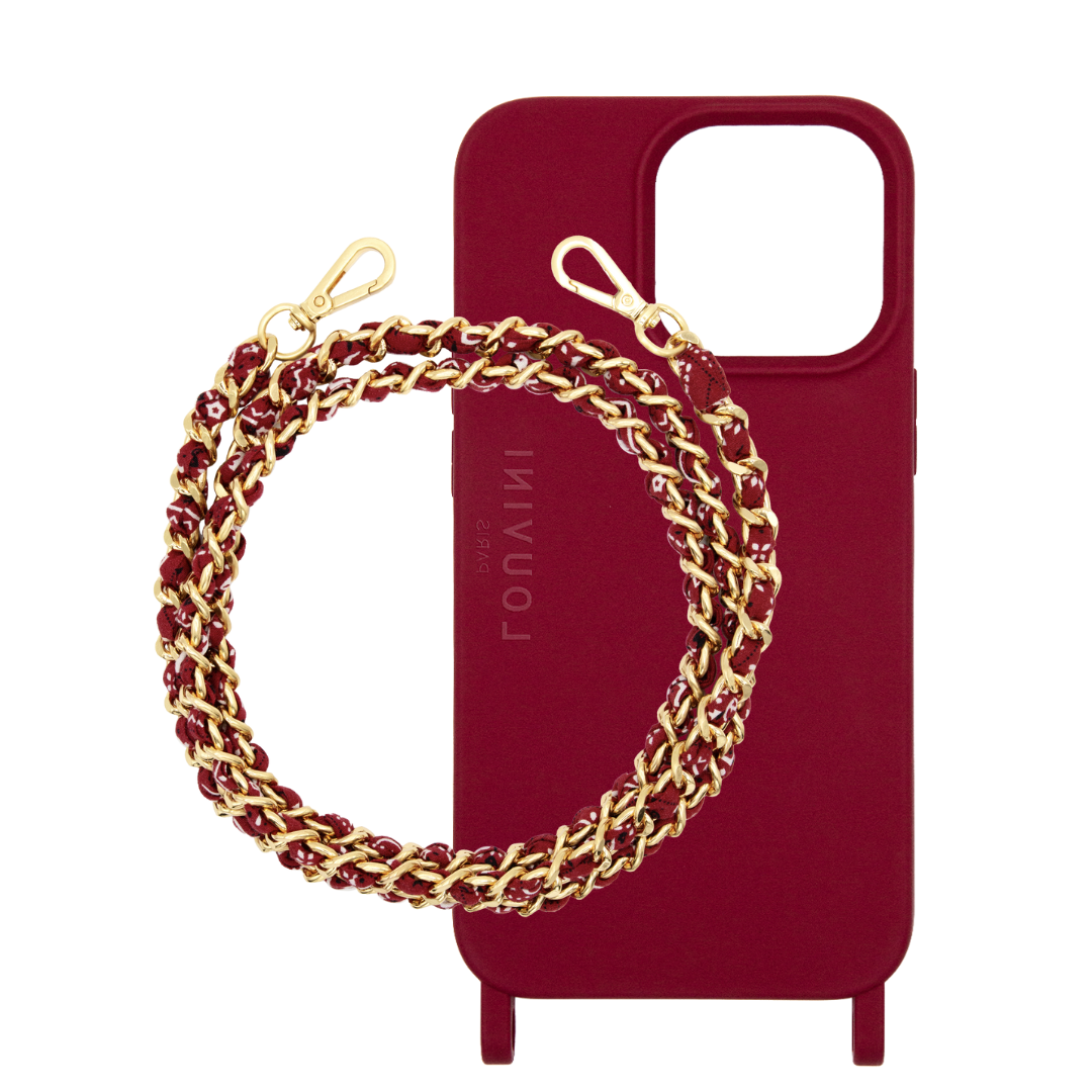 MILO iPhone Case Burgundy & BONNIE Chain Burgundy