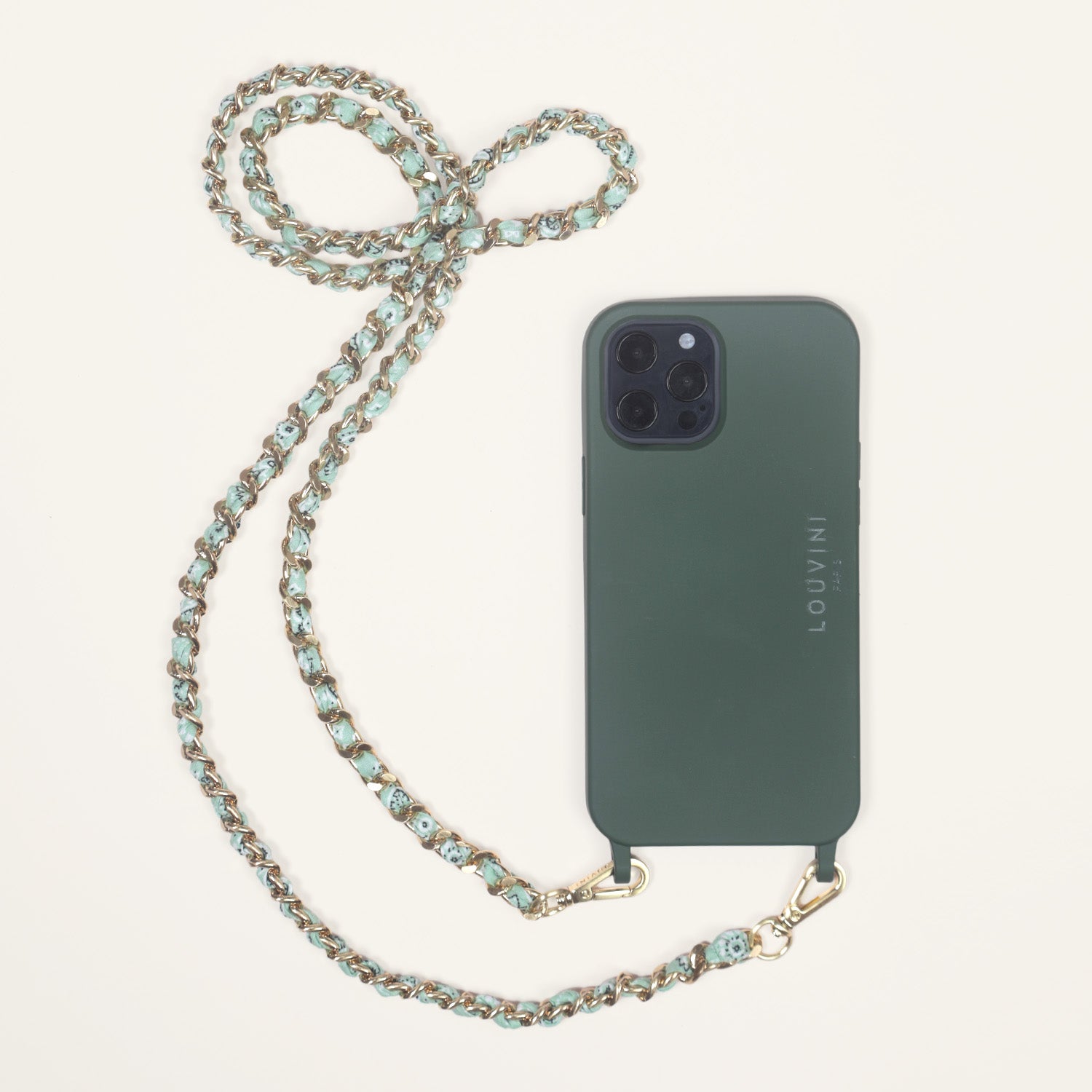 Milo Olive iPhone Case & Bonnie Green Chain