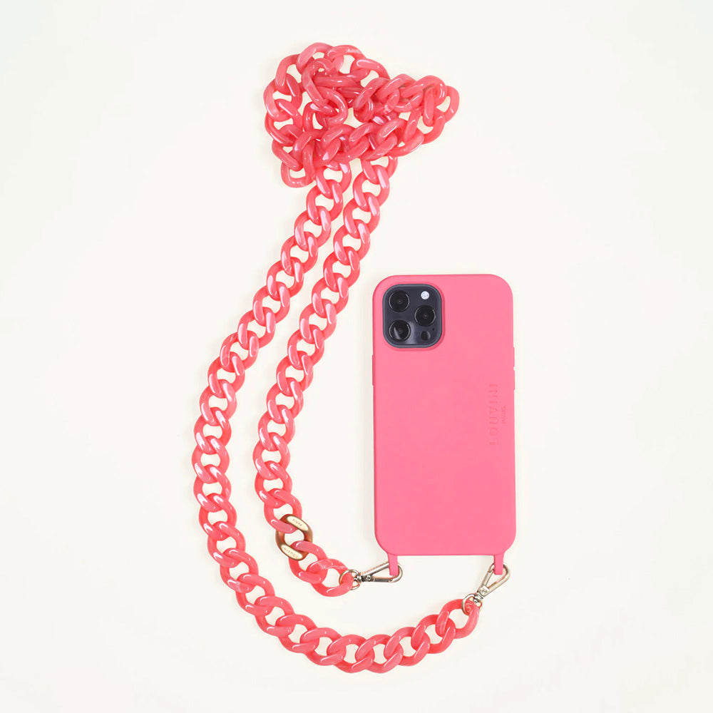 Milo Pink iPhone Case & Zoe Coral Chain