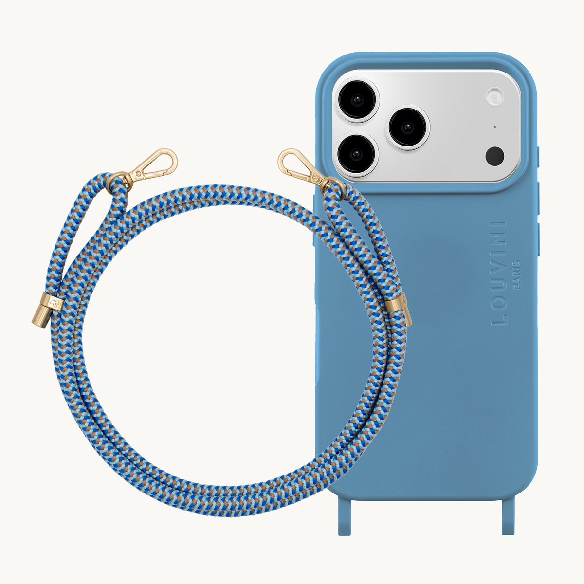 MILO MagSafe iPhone Case Azure Blue & TESSA Cord Double-Blue