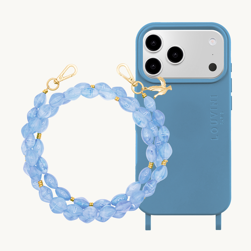 MILO MagSafe iPhone Case Azure Blue & RITA Chain Sky Blue