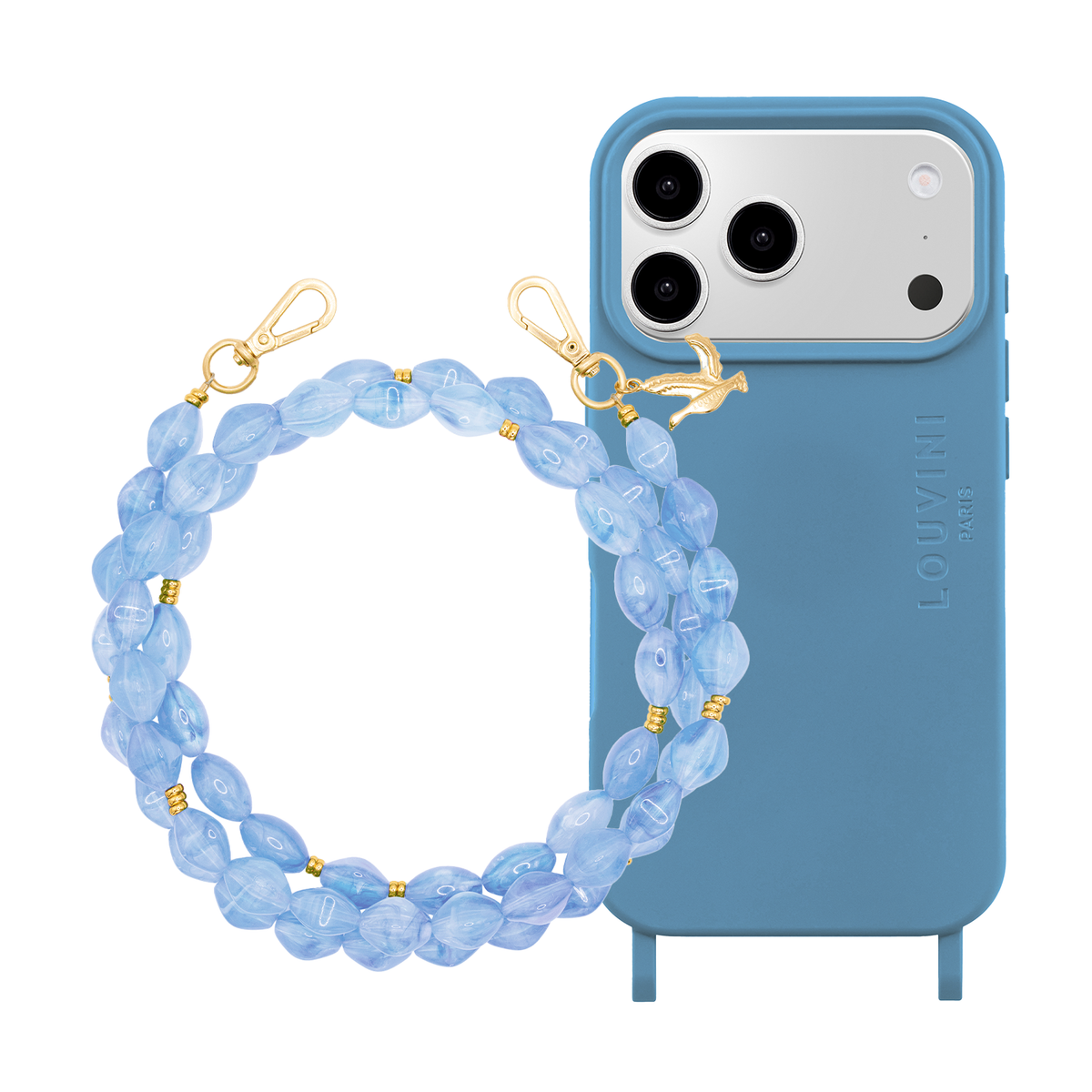MILO MagSafe iPhone Case Azure Blue & RITA Chain Sky Blue