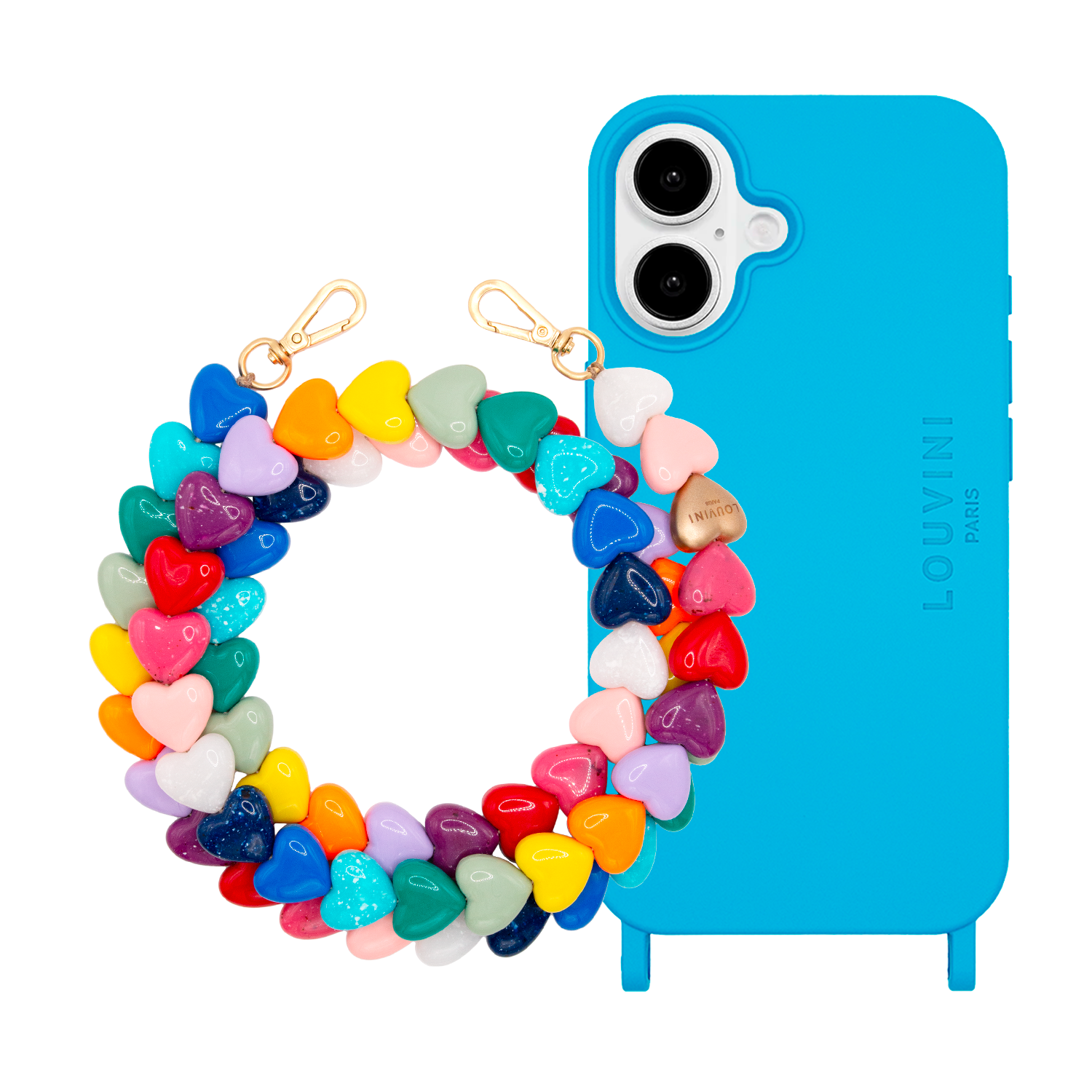 Milo Blue iPhone Case & Cuore Rainbow Chain