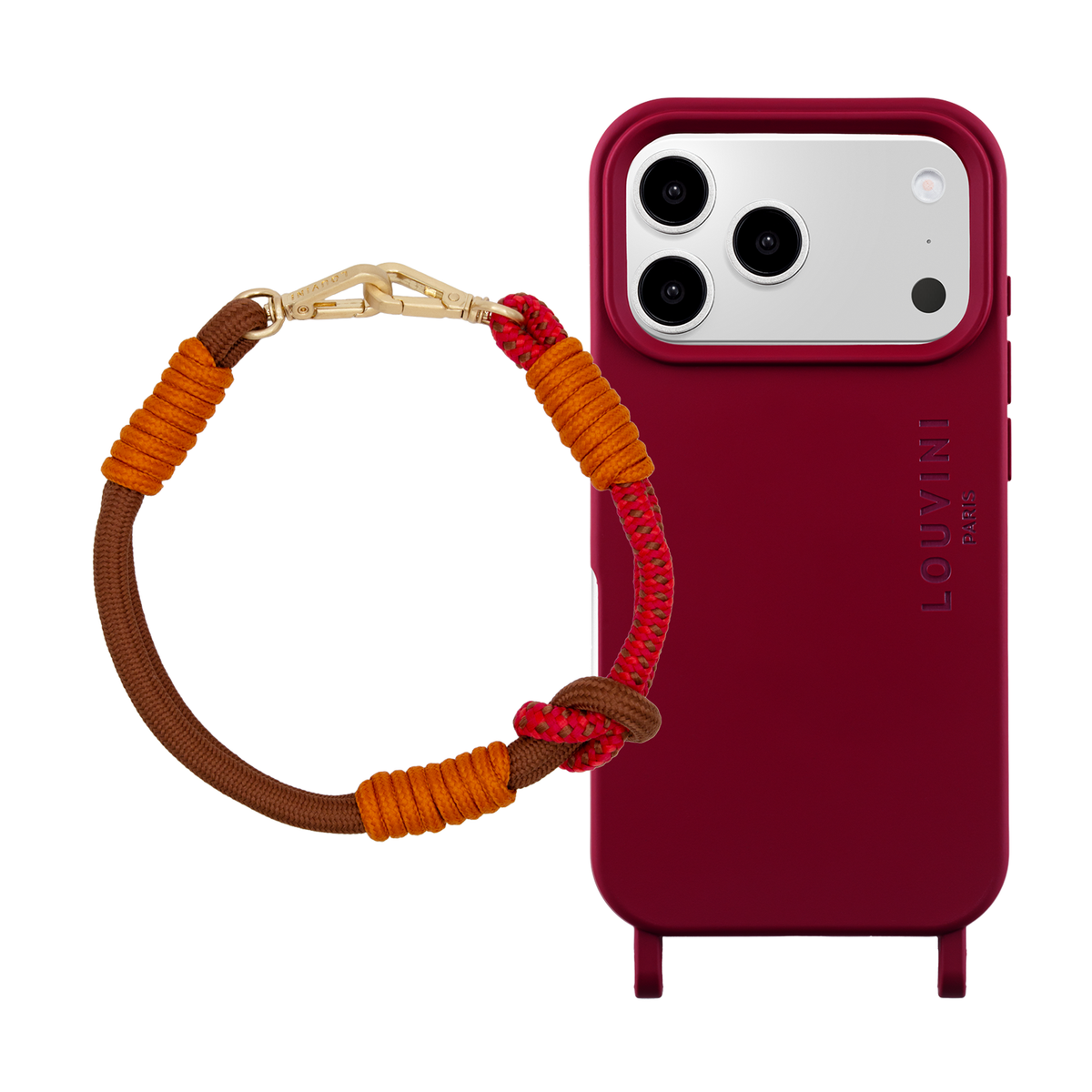 MILO Burgundy MagSafe iPhone Case & Bracelet PETIT TESSA Brown Red