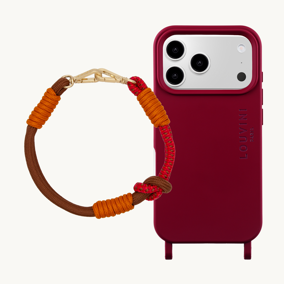 MILO Burgundy MagSafe iPhone Case & Bracelet PETIT TESSA Brown Red