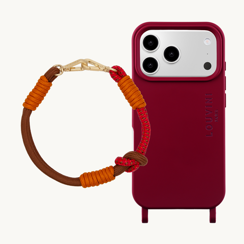 MILO Burgundy MagSafe iPhone Case & Bracelet PETIT TESSA Brown Red