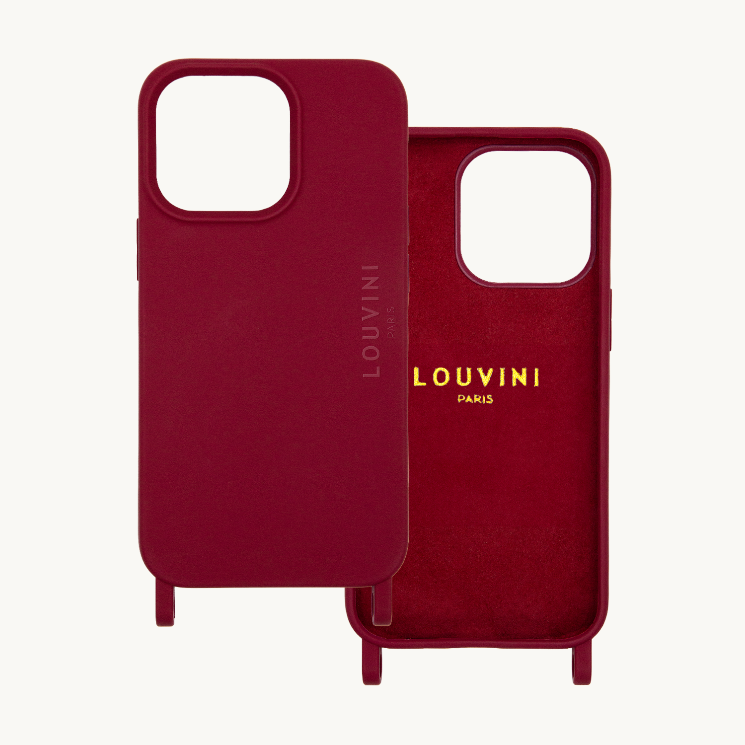 IPHONE CASE WITH LOOPS AND MAGSAFE MILO - BURGUNDY