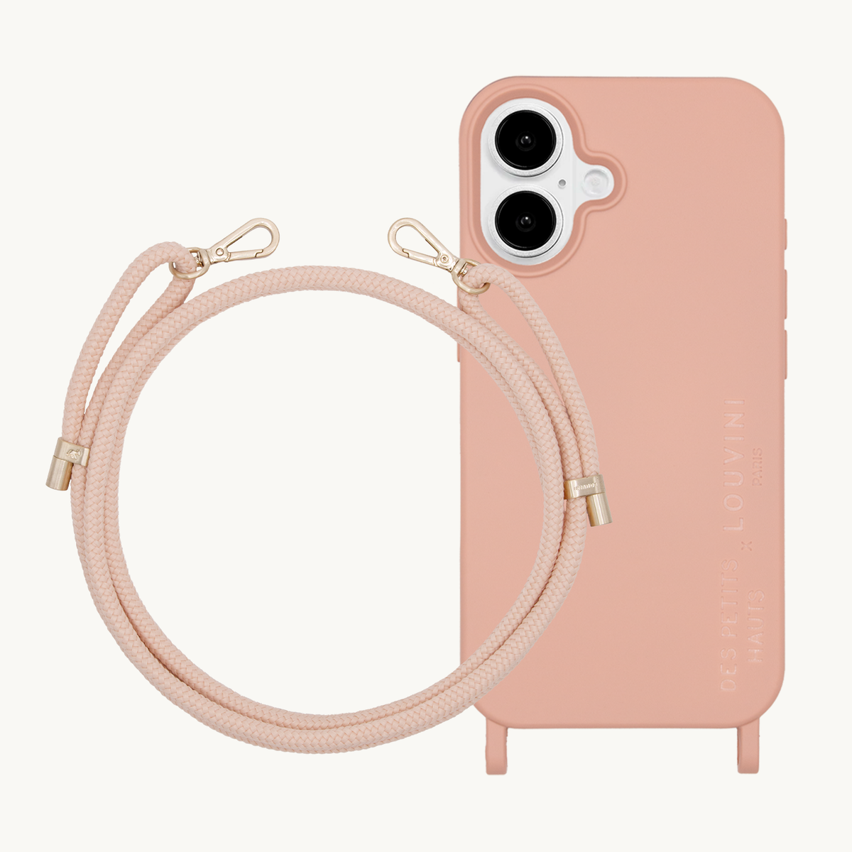 MILO x Des Petits Hauts Pink MagSafe iPhone Case & Cord TESSA Powder Pink
