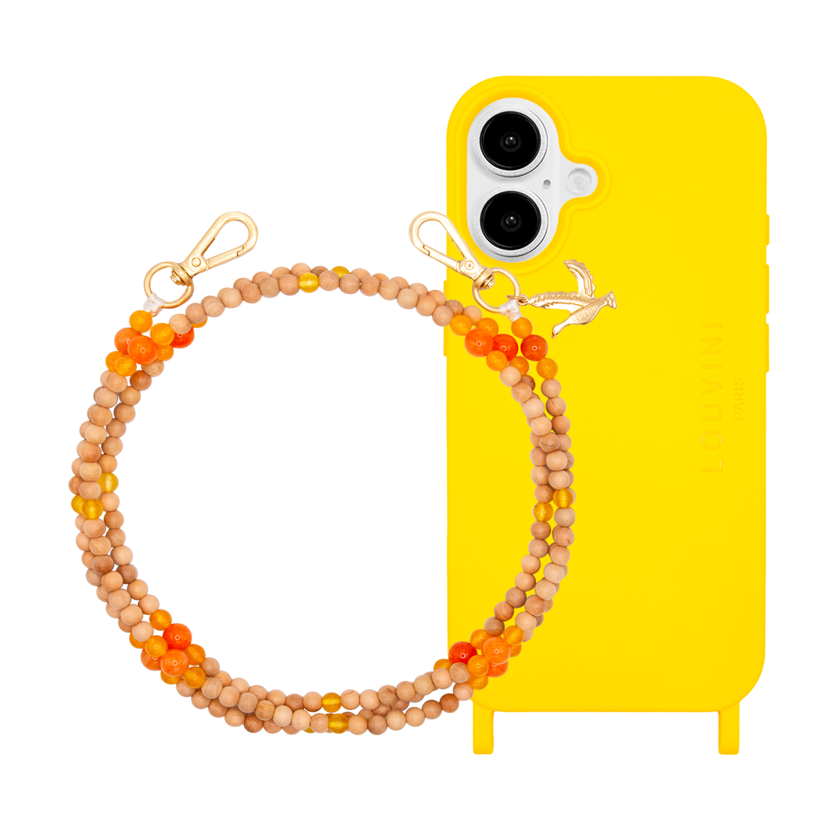 MILO iPhone Case Yellow & ARIELLE Strap Sunrise
