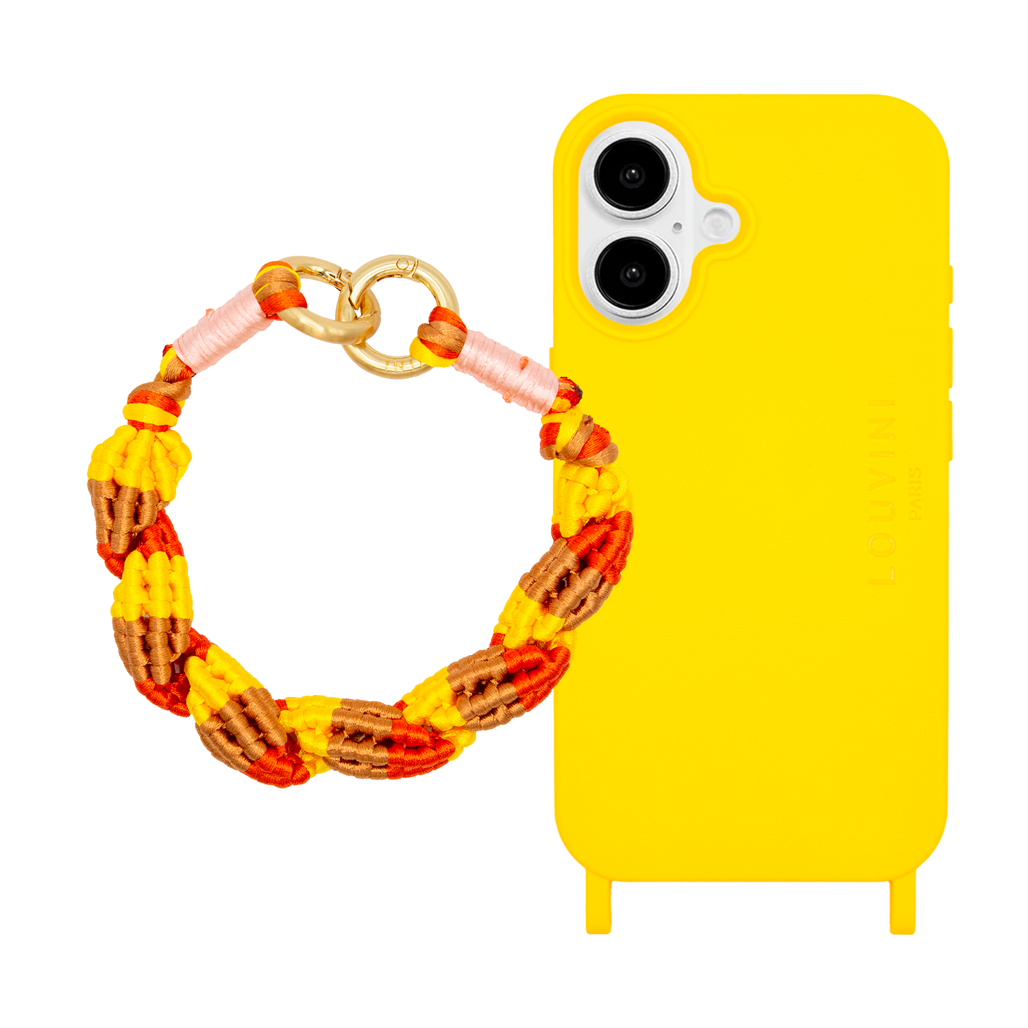 Milo iPhone Case Yellow & LAYLA Yellow Woven Cord