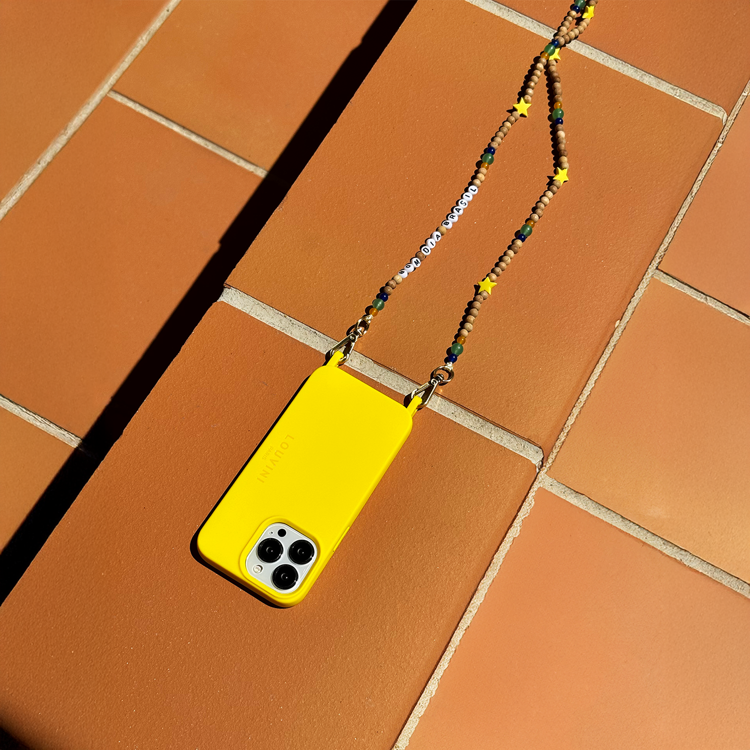 iPhone Case with loops MILO - YELLOW