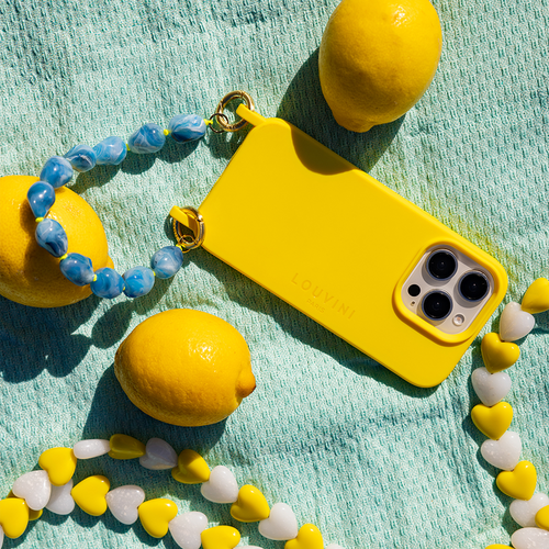 iPhone Silicone Case with Rings MILO - Yellow