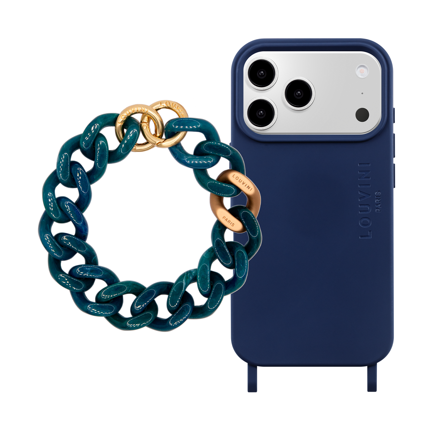 MILO MagSafe Navy iPhone Case & PETIT ZOE Blue-Green Bracelet