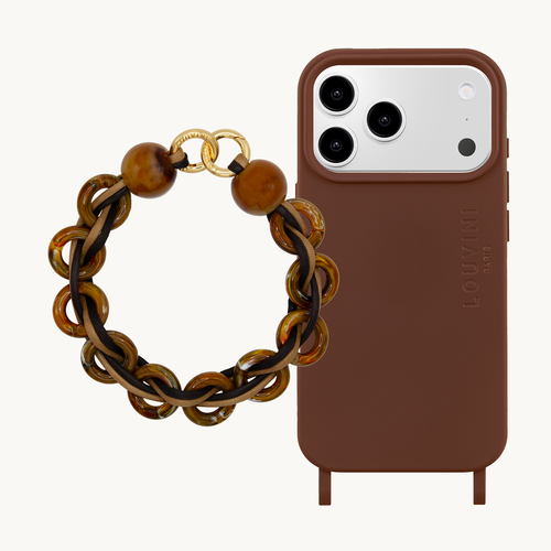 MILO MagSafe Brown Iphone Case & DOLLY bracelet Camel