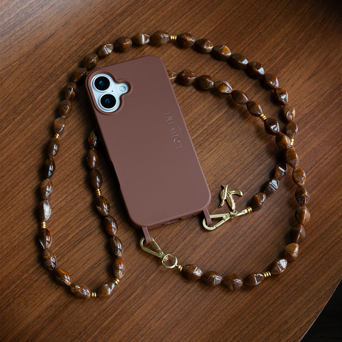 MILO Brown MagSafe iPhone Case & RITA chain Brown
