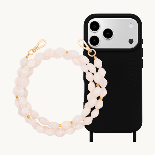 iPhone Case MILO MagSafe Black & RITA Beige Chain