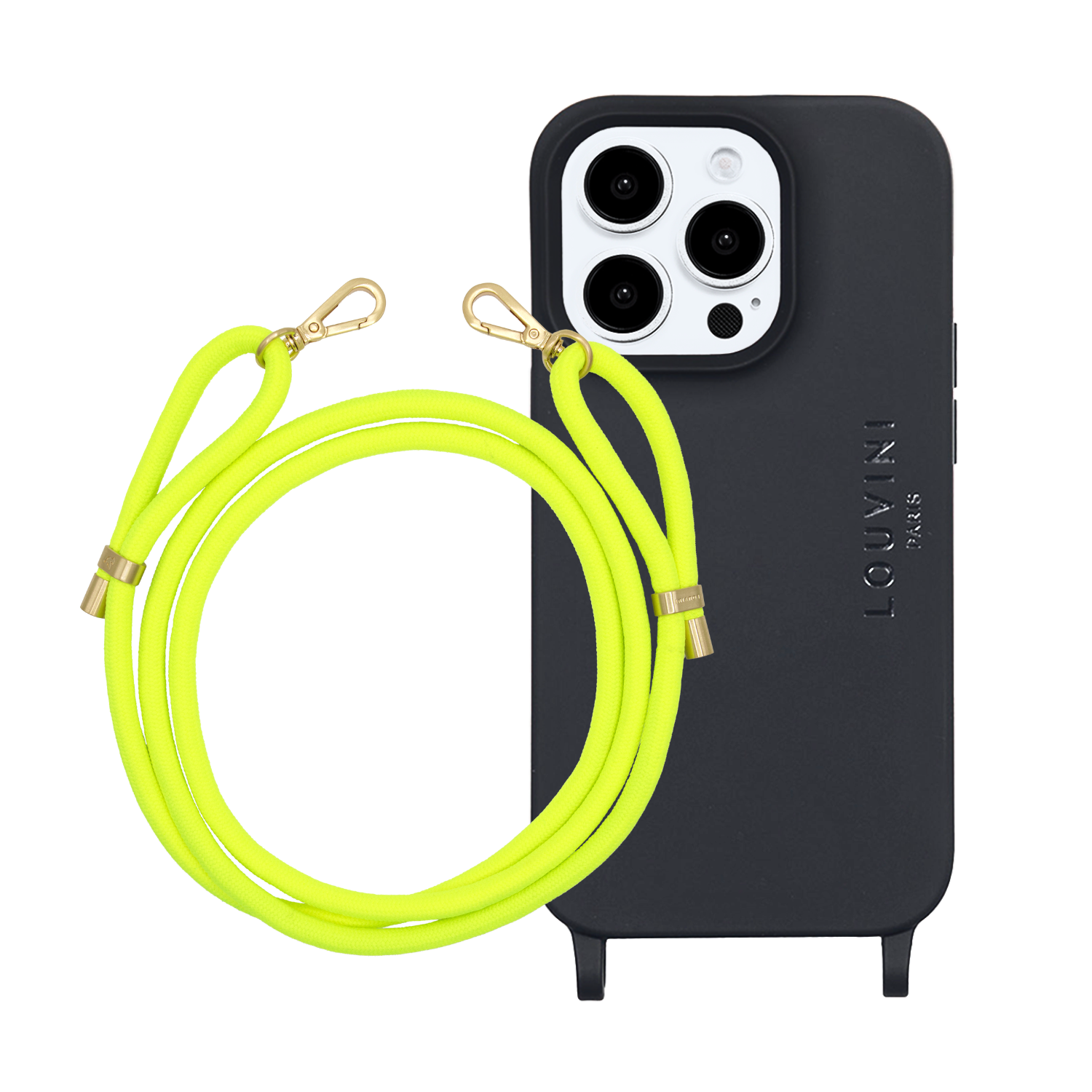 Milo Black iPhone Case & Tessa Neon Yellow Cord