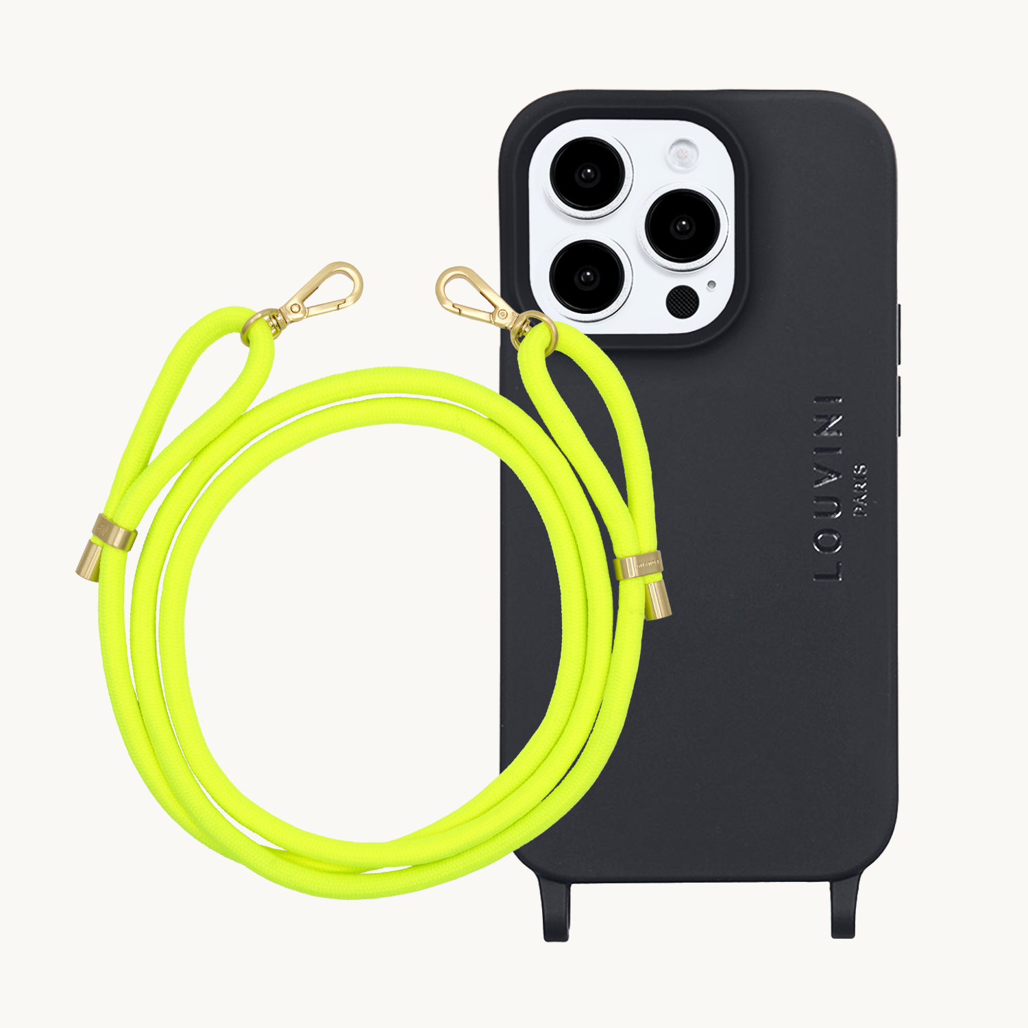 Milo Black iPhone Case & Tessa Neon Yellow Cord