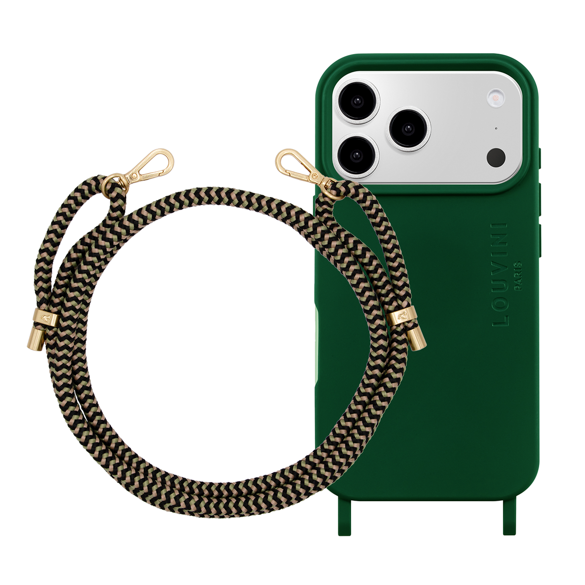 MILO Olive MagSafe iPhone Case & Cord TESSA Black-Green