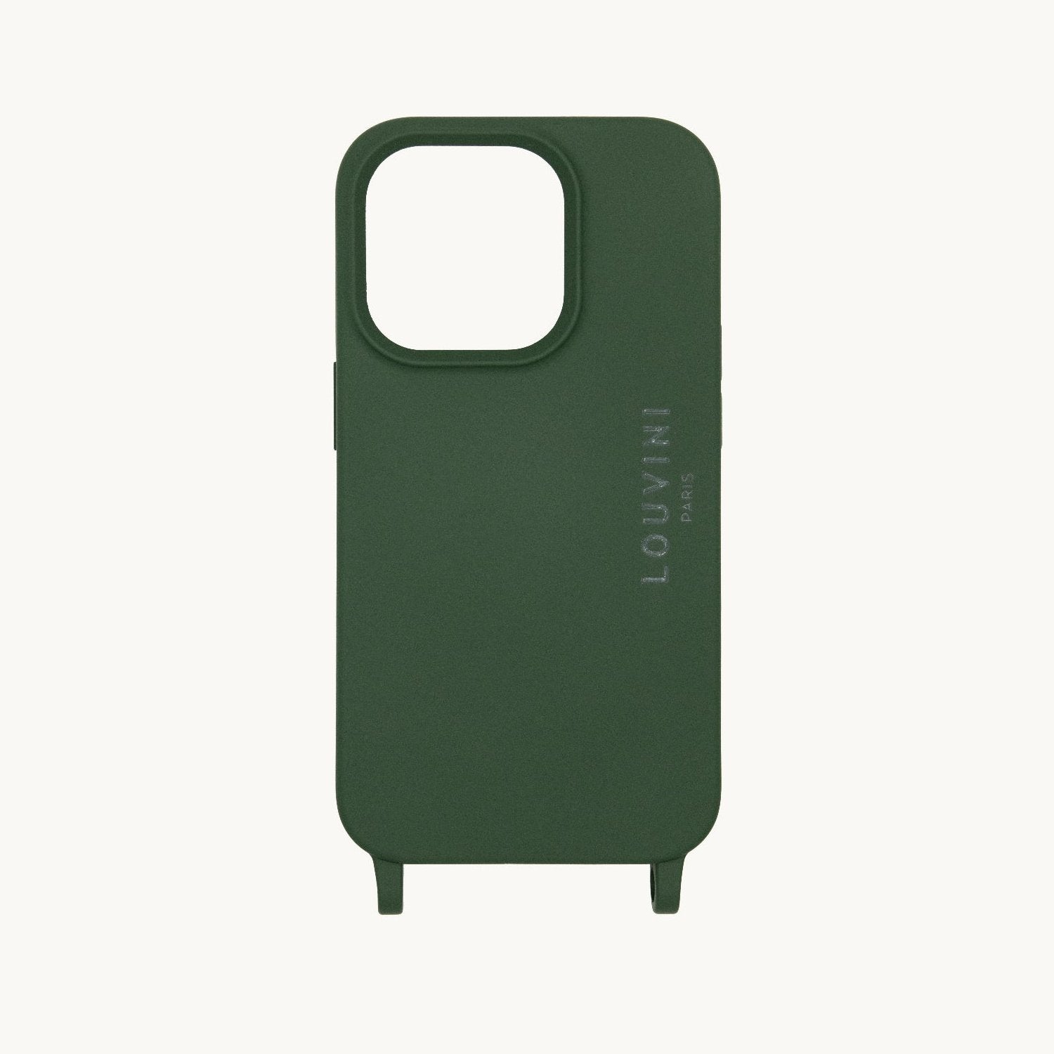 Coque iPhone MagSafe avec anneaux vert olive