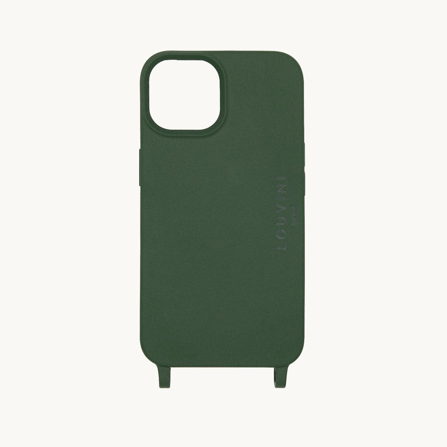 Coque iPhone MagSafe avec anneaux vert olive