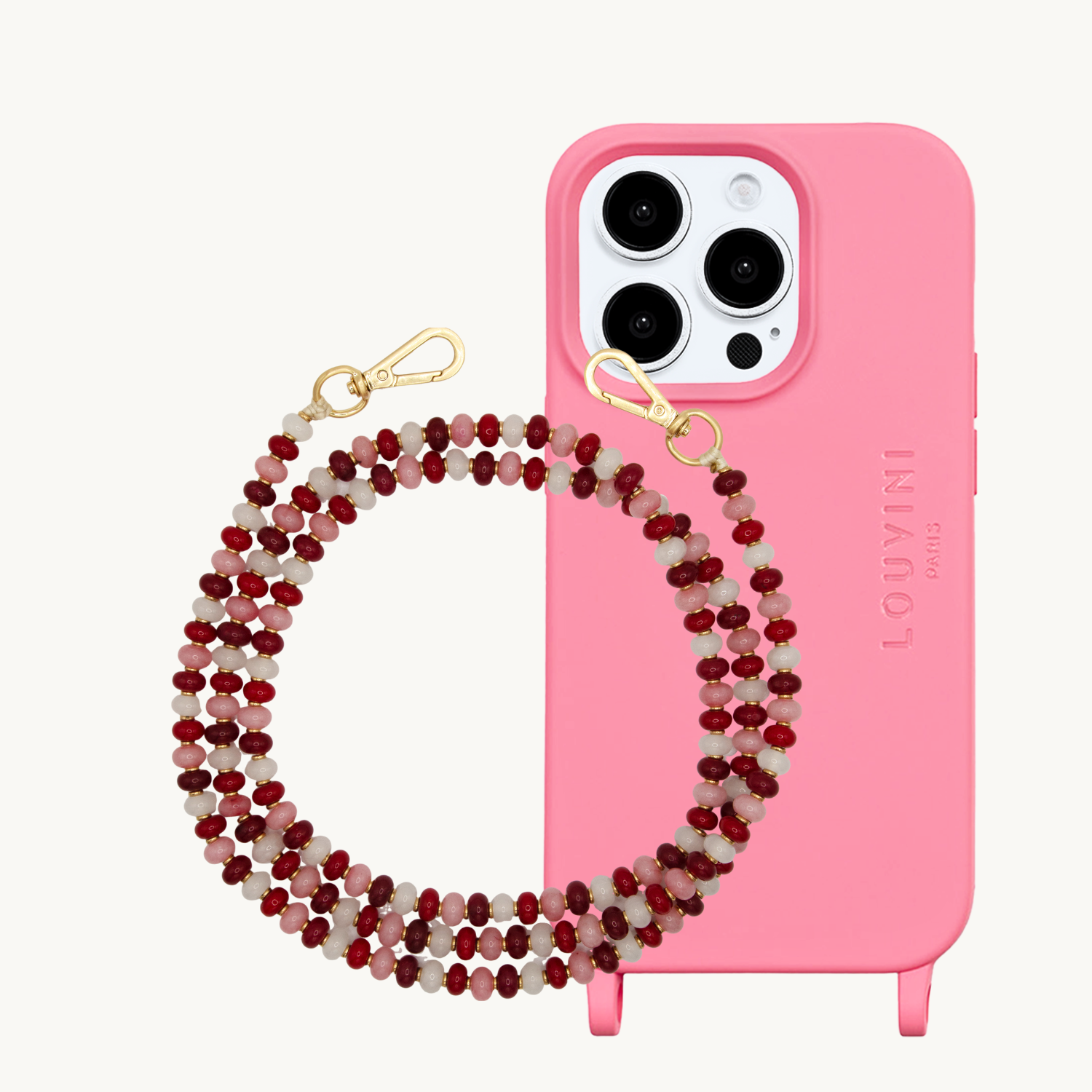 MILO Pink Case & ELISE Red Strap