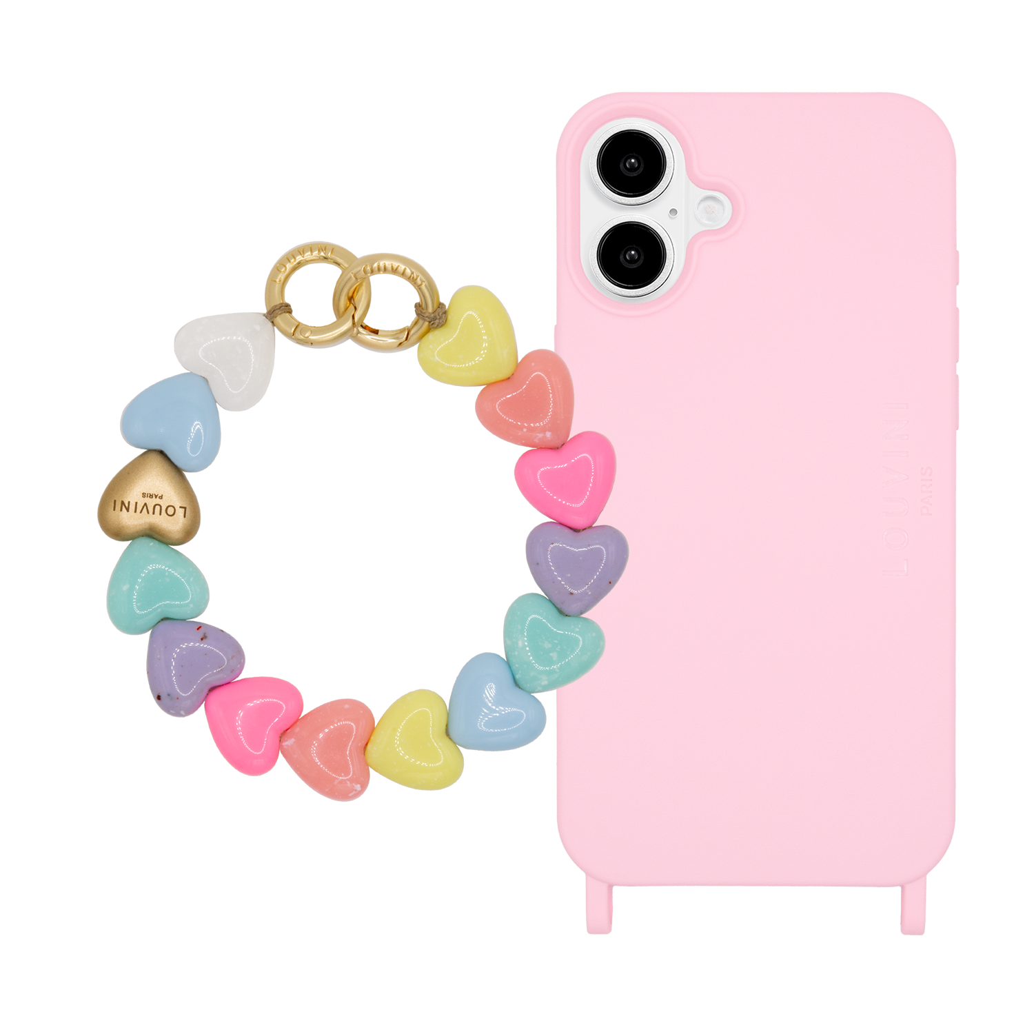 MILO Phone Case Soft Pink & PETIT CUORE Bracelet Pastel
