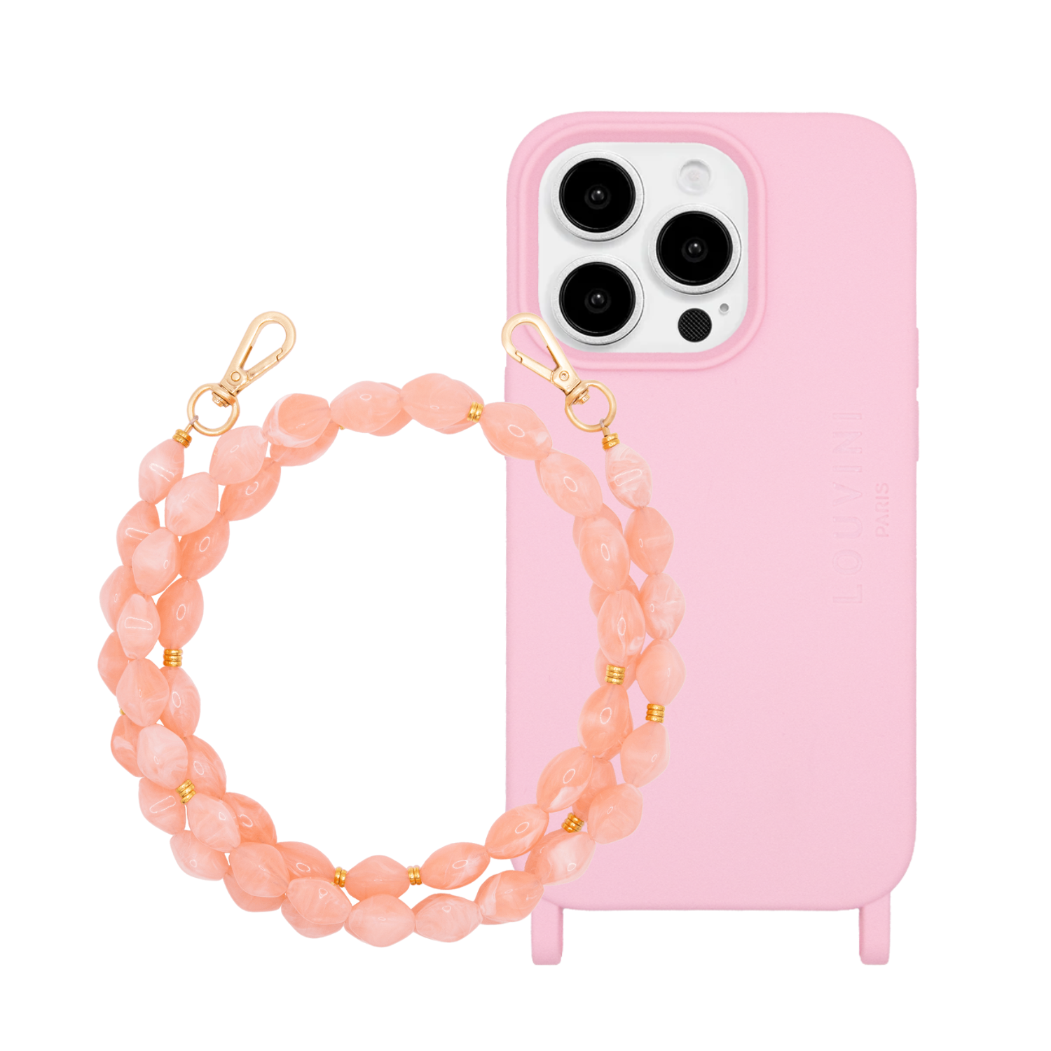 iPhone Case MILO MagSafe Soft Pink & RITA Coral Chain